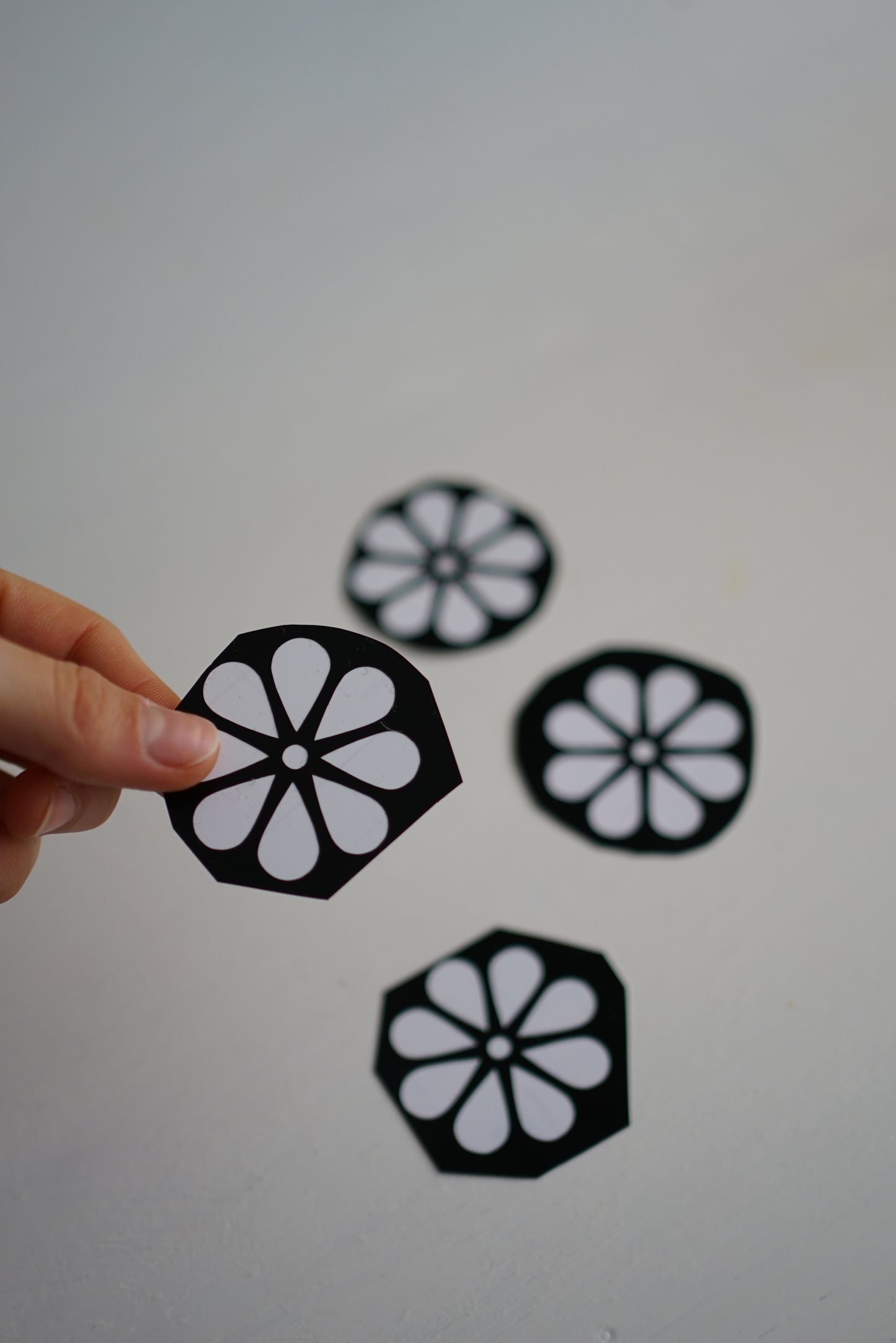 Flower Henna Stencil 4-piece set