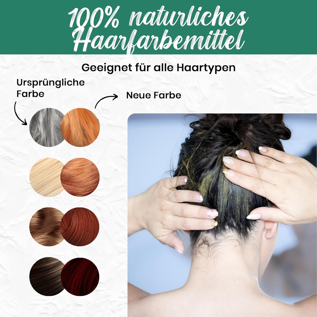 Natürliches Henna 500G - Pflanzliche Haarfarbe Für Gesundes, Strahlendes Haar - Chemiefrei, Vegan Und Nachhaltig - Ideal Für Braune Und Kupferfarbene Töne - Naturkosmetik Für Die Ganze Familie