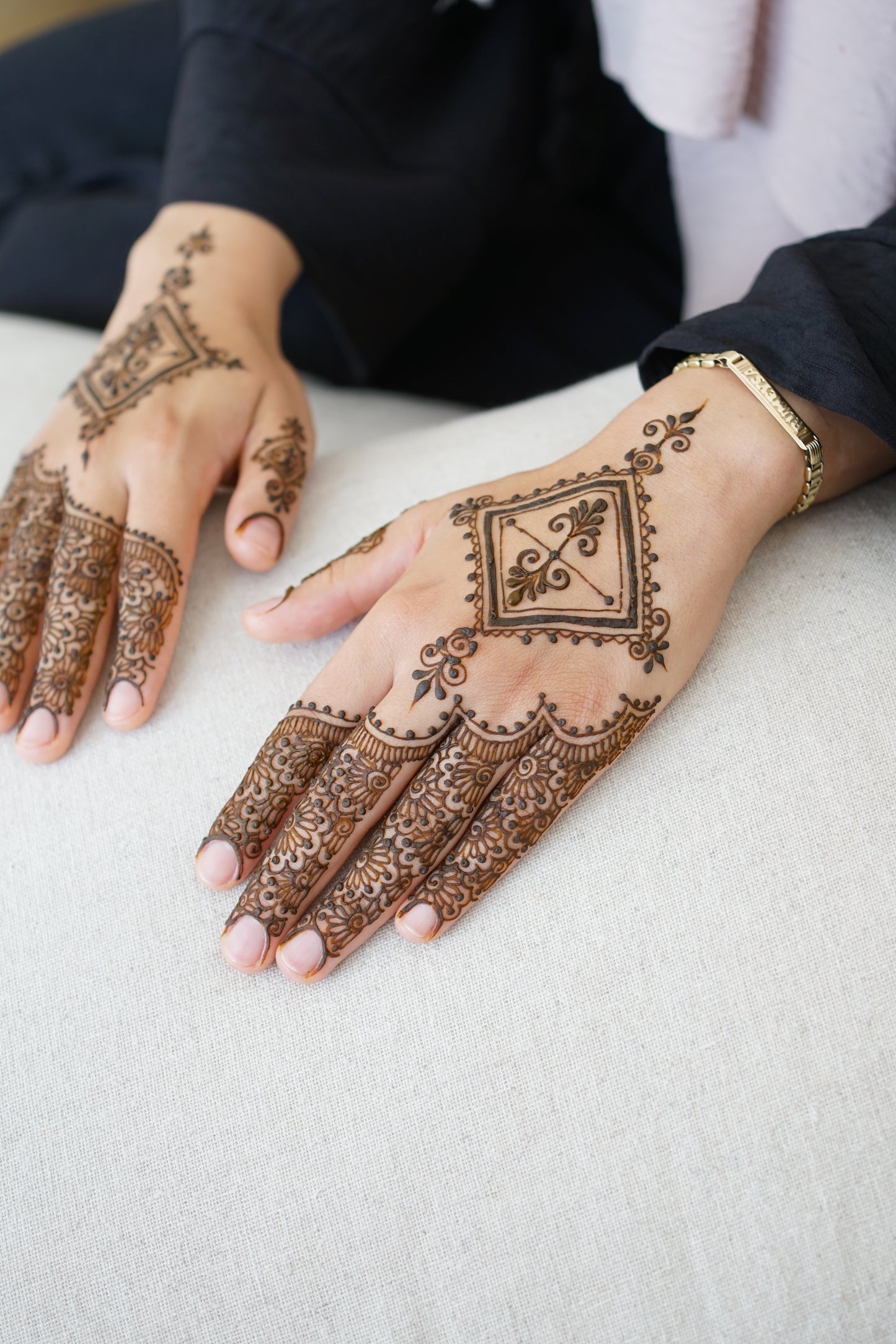 Schablone + Premium Hennatube + Fixing Spray - 3 Teiliges Starter Henna Set I Henna Essentials for Beginners