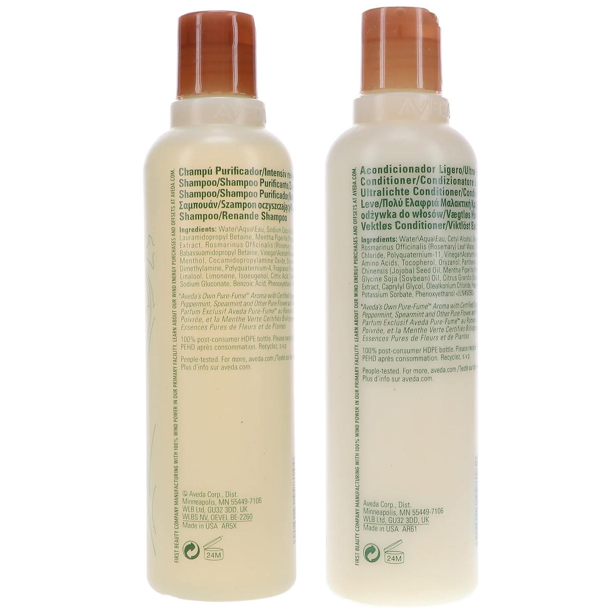Rosemary Mint Purifying Shampoo & Conditioner Set - 250ml Each