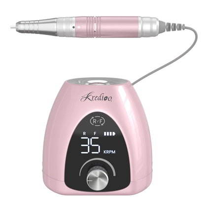 Nagelfräser Für Gelnägel 35000 U/Min Elektrische Nagelfräser 6 in 1 Maniküre Set Elektrisch Stufenlose Geschwindigkeit Mit LED Dislay Für Nagelhaut Shellac Acrylgel, Sicher Für Anfänger Profi