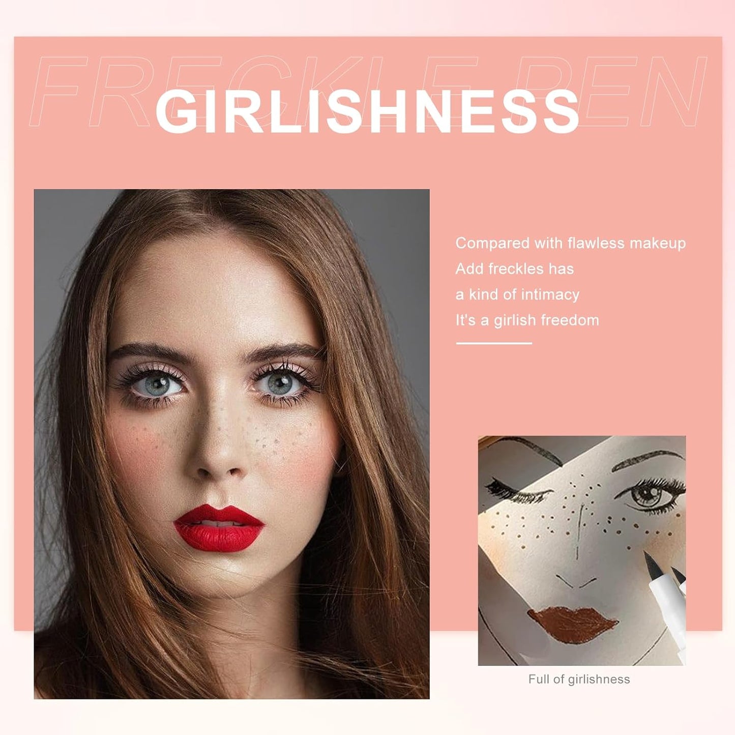 Wasserdichter Sommersprossen-Stift | Faux Freckles Makeup Pen für natürliche, mühelose Sunkissed Looks | Realistische Punkte für Gesicht & Make-Up