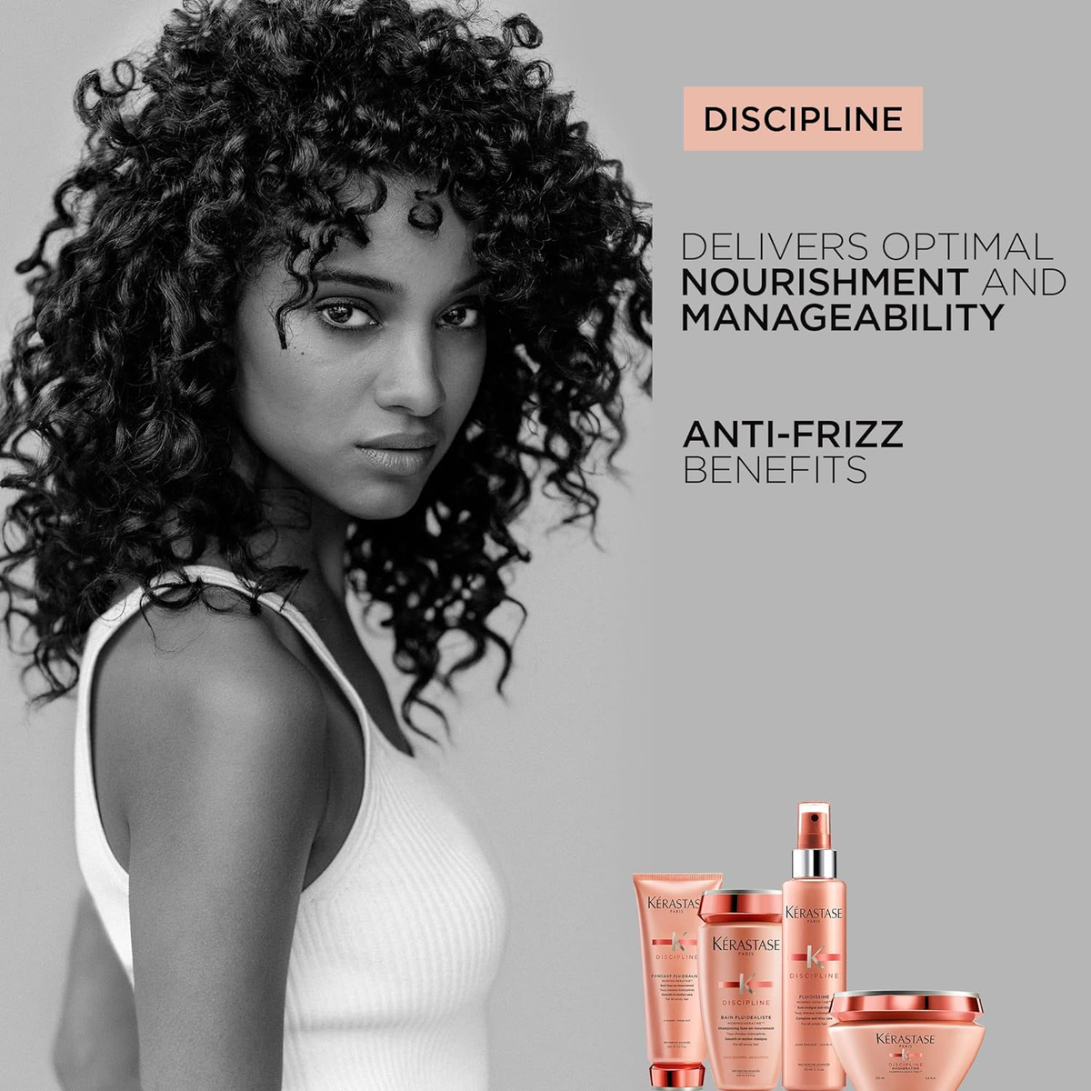 Kérastase Haarmaske Für Widerspenstiges Und Strapaziertes Haar, Glättend Mit Anti-Frizz Effekt, Maskératine Maske, Discipline, 200 Ml