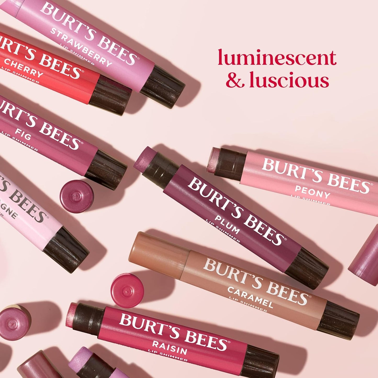Burt'S Bees Lip Shimmer, Caramel, 2.7 Ml Tubes (4-Pack) (Lippenmakeup)
