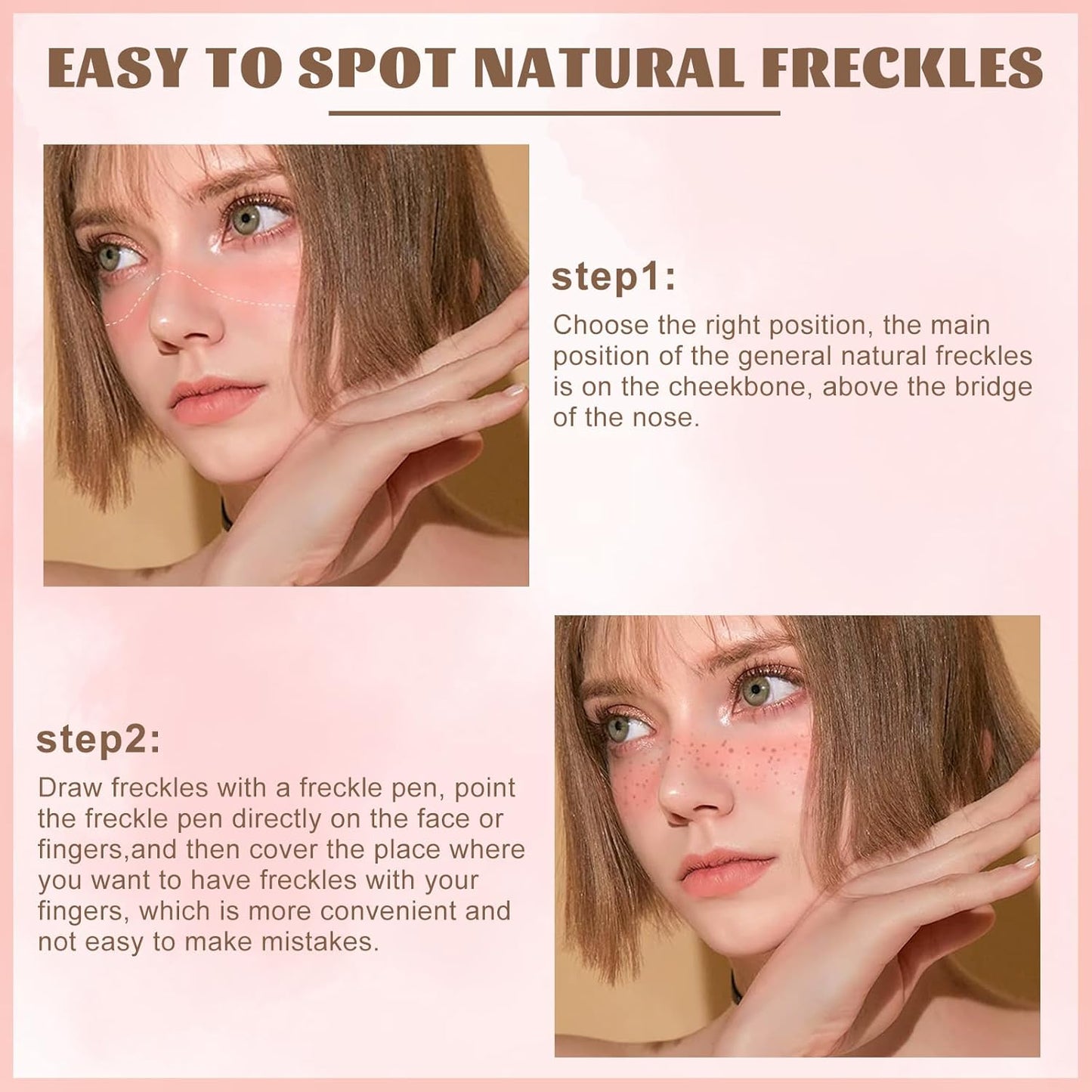 Wasserdichter Sommersprossen-Stift | Faux Freckles Makeup Pen für natürliche, mühelose Sunkissed Looks | Realistische Punkte für Gesicht & Make-Up