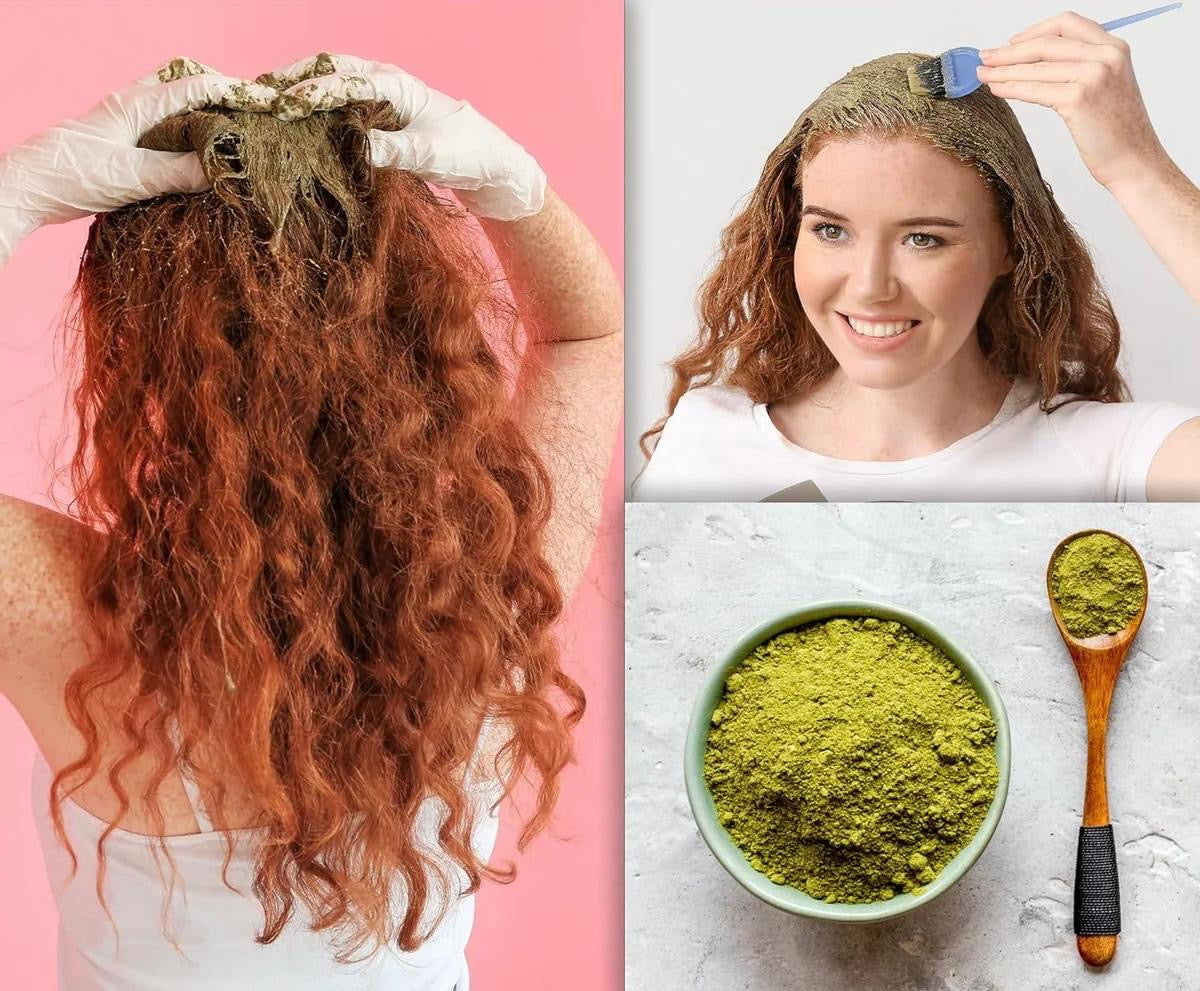 Natürliche Haarfarbe PFLANZENPULVER kraftvolles Haar mit Volumen und glanzvolle Farbe große Packung mit 220g für bis zu 4 Anwendungen