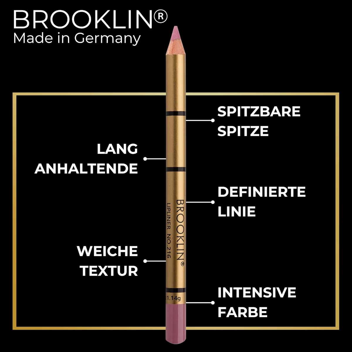 IMPALA | Lippenstift Brooklin Wasserdichte Farbe Berenjena Pastell 216 | Permanenter Lippenprofiler | Wasserbeständiger Lippenstift | Langzeitlippenyeliner