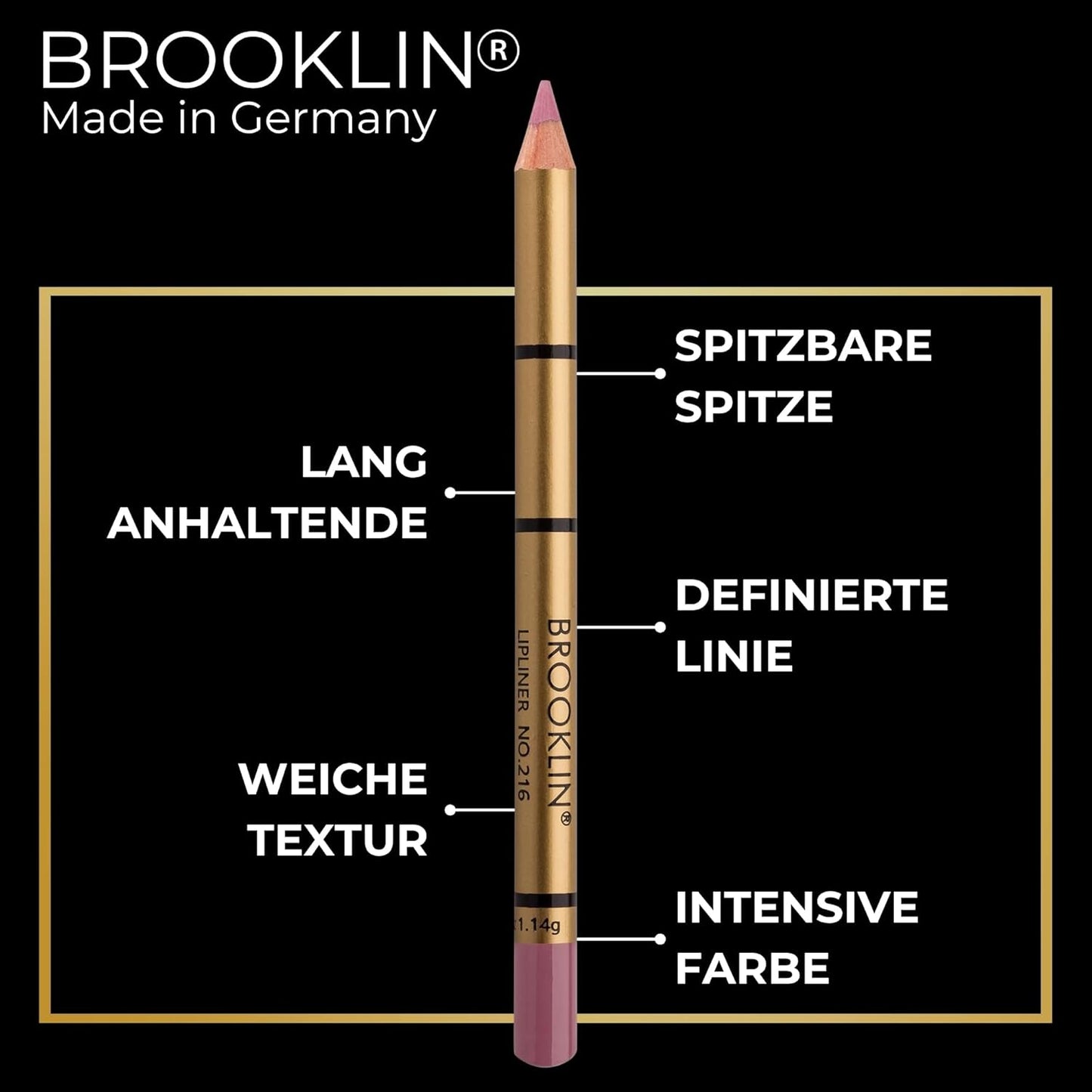 IMPALA | Lippenstift Brooklin Wasserdichte Farbe Berenjena Pastell 216 | Permanenter Lippenprofiler | Wasserbeständiger Lippenstift | Langzeitlippenyeliner