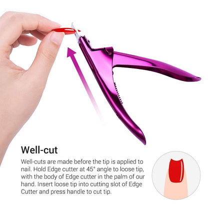 Melodysusie Nagelknipser Maniküre Tip Cutter Schneider Für Kunstnägel Gelnägel Fingernägel Falsche Nägel, Rosarot