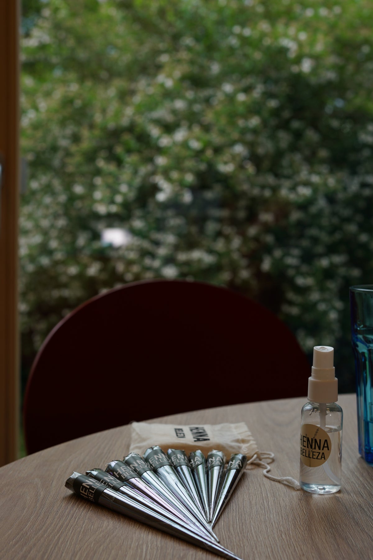 Premium Natural Henna Cones 5-Piece Set - For Henna Tattoos on Skin and Lonlasting Henna Freckles on Face