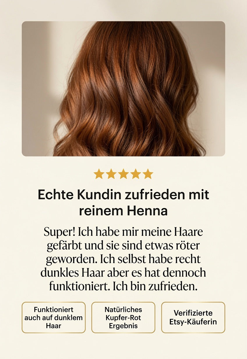 Natürliche Haarfarbe PFLANZENPULVER kraftvolles Haar mit Volumen und glanzvolle Farbe große Packung mit 220g für bis zu 4 Anwendungen