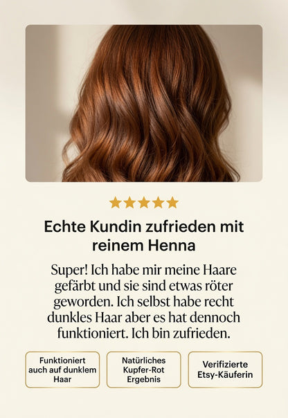 Natürliche Haarfarbe PFLANZENPULVER kraftvolles Haar mit Volumen und glanzvolle Farbe große Packung mit 220g für bis zu 4 Anwendungen