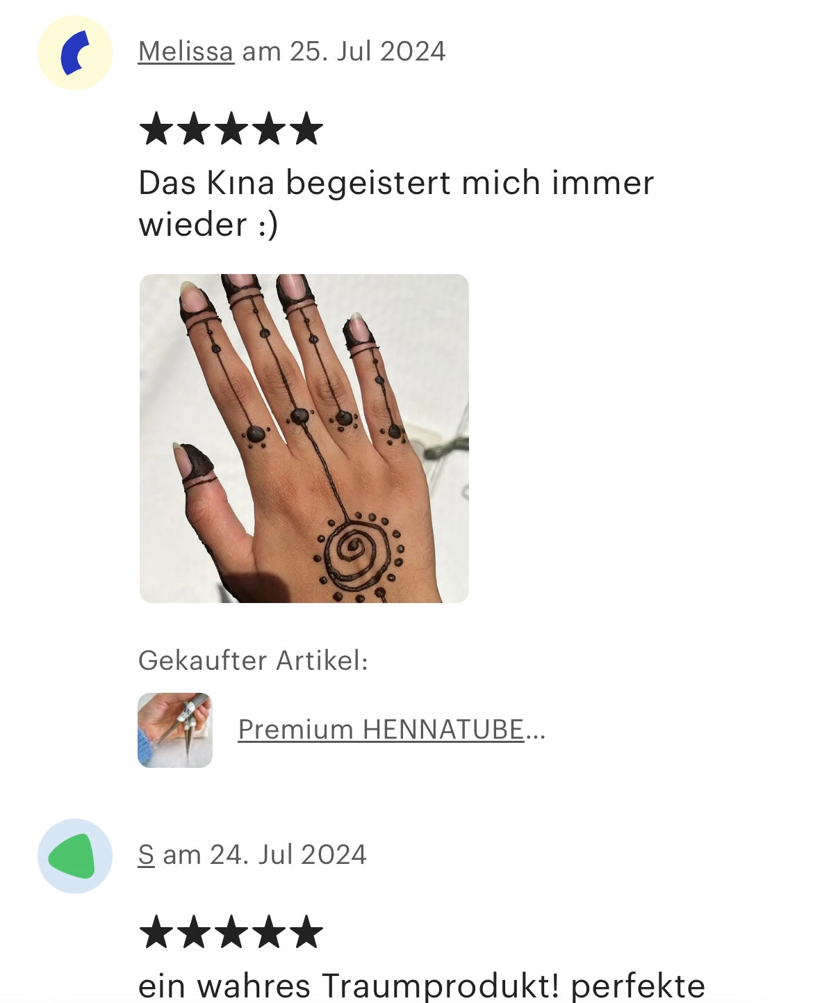 Premium Natural Henna Cones 5-Piece Set - For Henna Tattoos on Skin and Lonlasting Henna Freckles on Face