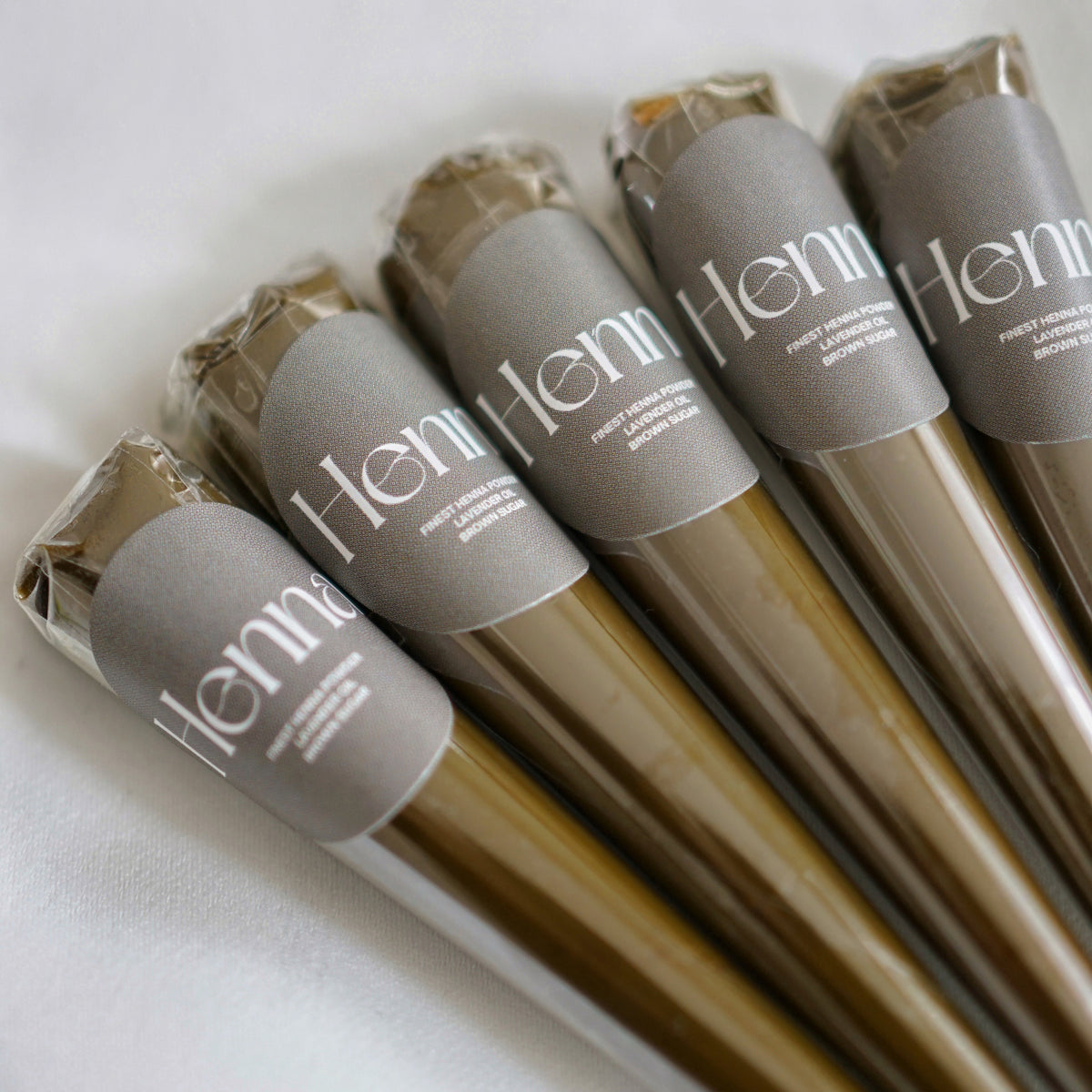 Premium Natural Henna Cones 5-Piece Set - For Henna Tattoos on Skin and Lonlasting Henna Freckles on Face