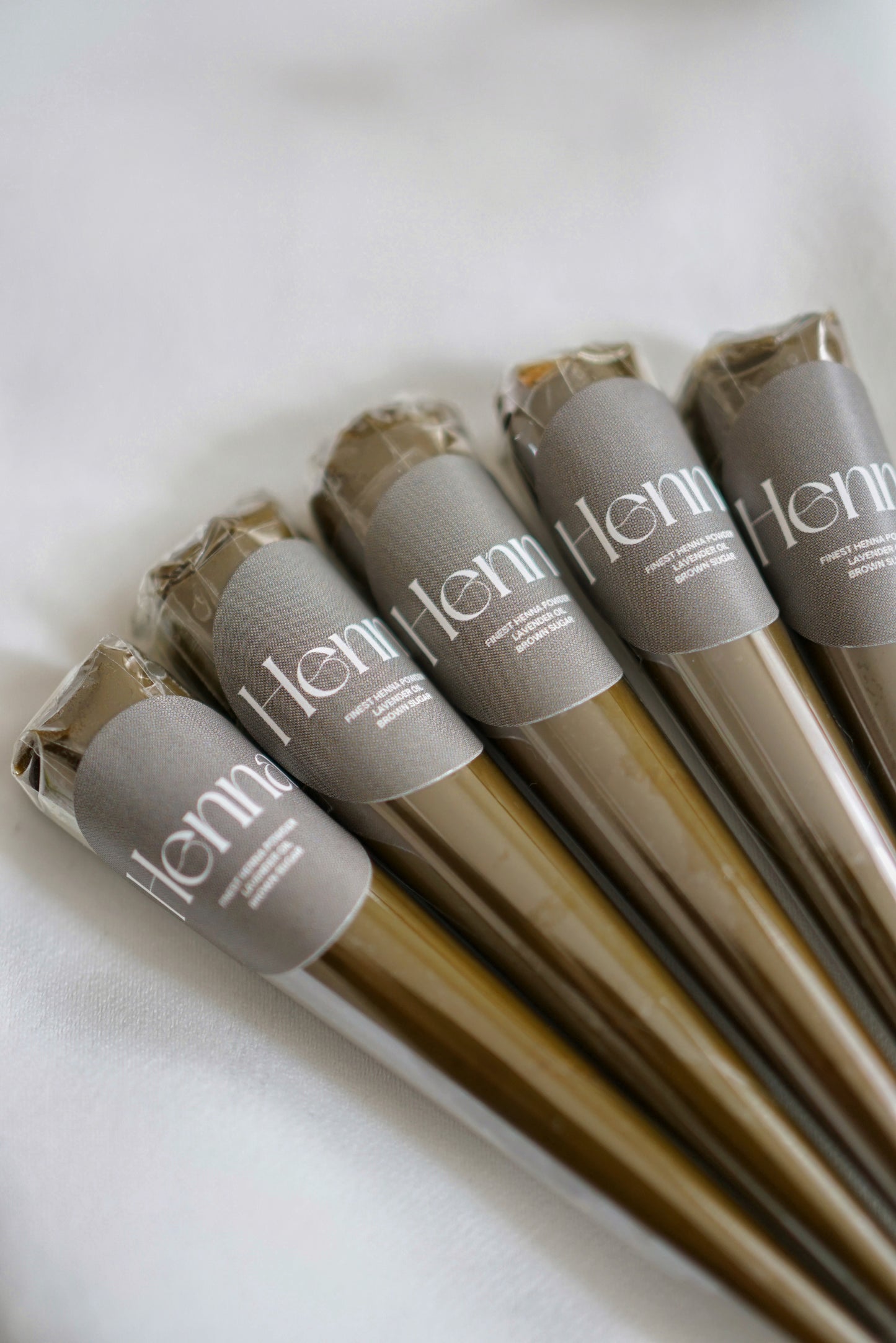 Premium Natural Henna Cones 5-Piece Set - For Henna Tattoos on Skin and Lonlasting Henna Freckles on Face