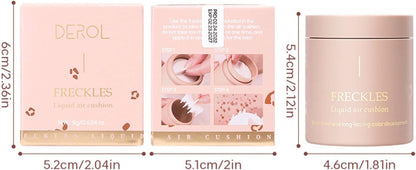 Sommersprossen Luftkissen- Wasserdichtes, Langanhaltendes Flüssig-Make-Up für Magische Sommersprossen im Gesicht, Perfekt für den Alltag!