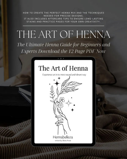 Ultimativer Henna-Guide: Meistere die Henna-Kunst – von den Grundlagen bis zu Profi-Tipps! Mische Premium-Hennapaste und kreiere beeindruckende Kunstwerke auf Haut.